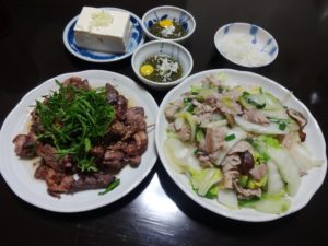 八宝菜風野菜炒めの献立