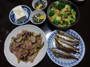 豚の生姜焼きの献立